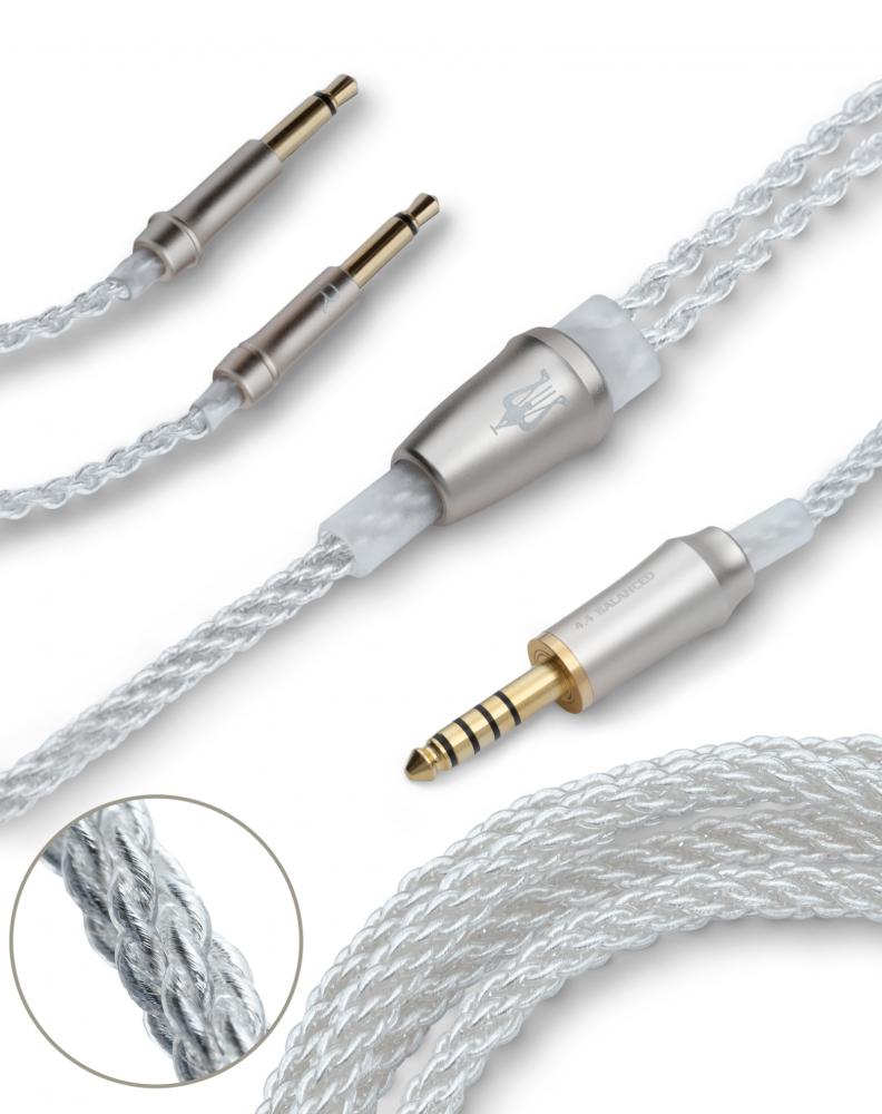 Meze Audio 99 series Silver Plated upgrade cable Balanced 4,4mm - 1,2m