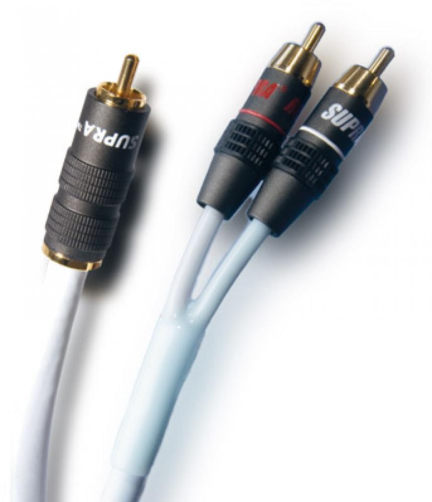 Supra Y-Link RCA-kaapeli, valkoinen 12m