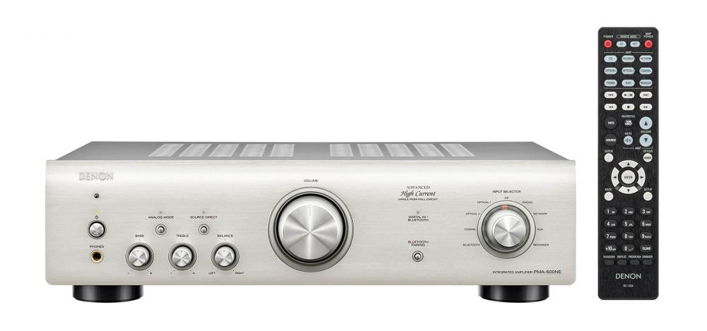 Denon PMA-600NE integroitu stereovahvistin, hopea