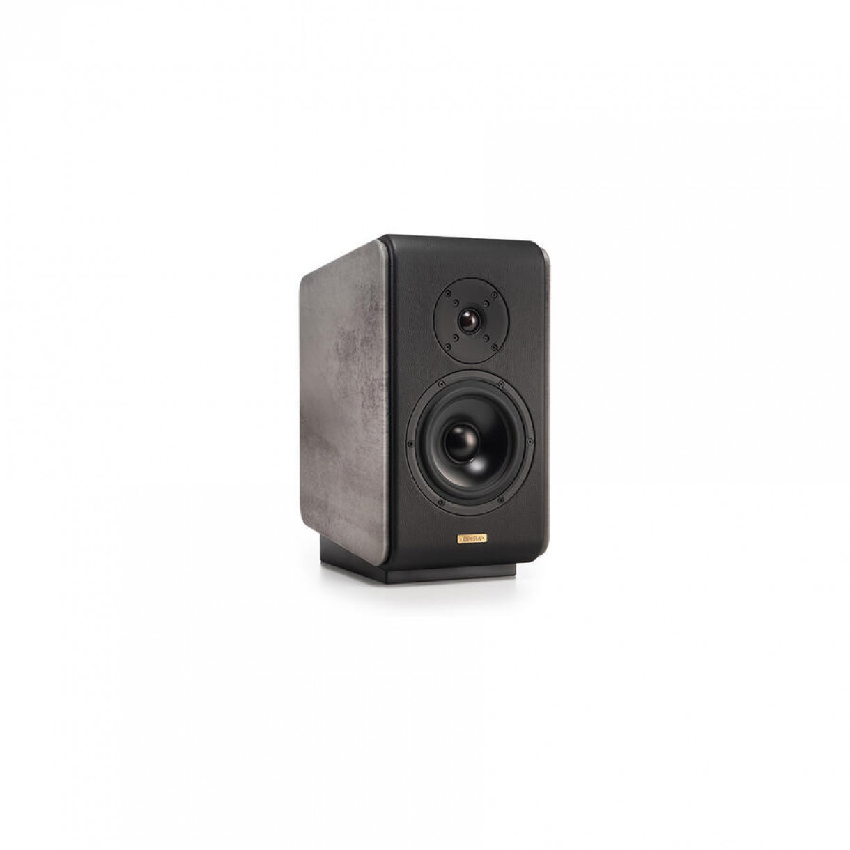 Demo Opera Loudspeakers Prima V2 hylly-/jalustakaiutin, harmaa sementti