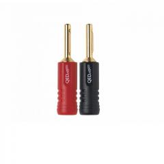 QED Screwloc ABS 4mm Plug 2RED 2BLK QED Screwloc ABS 4mm Plug 2RED 2BLK