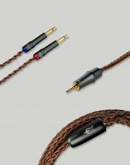 Premium mono 3.5 mm - 2.5 mm balansoitu PCUHD kuulokekaapeli, kupari