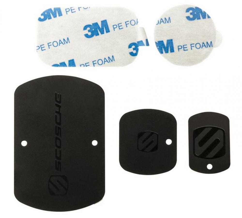 Scosche MagicPlate Kit, 3 erikokoista metallilevyä Simex.fi